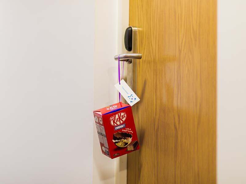 Unilife Easter Egg on Door 2018